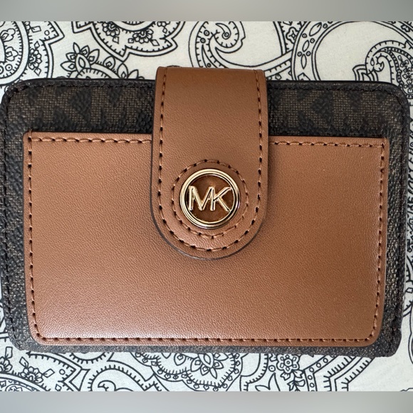 Michael Kors Tan and Dark Brown Wallet - Picture 1 of 5
